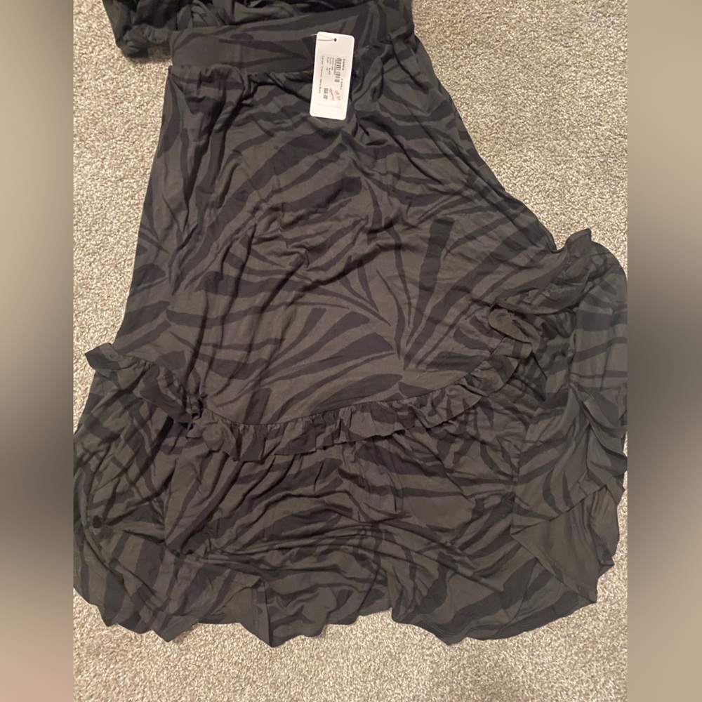 NEW Z-Supply Evereve Women's Tropical Zebra Two-Piece Set Skirt Wrap Top x-small
